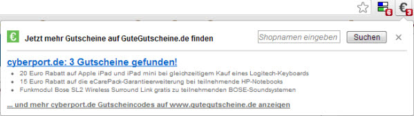 Chrome Extension: GuteGutscheine Gutschein Finder