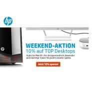 HP Weekend: 10% Rabatt auf Top Desktop Pcs
